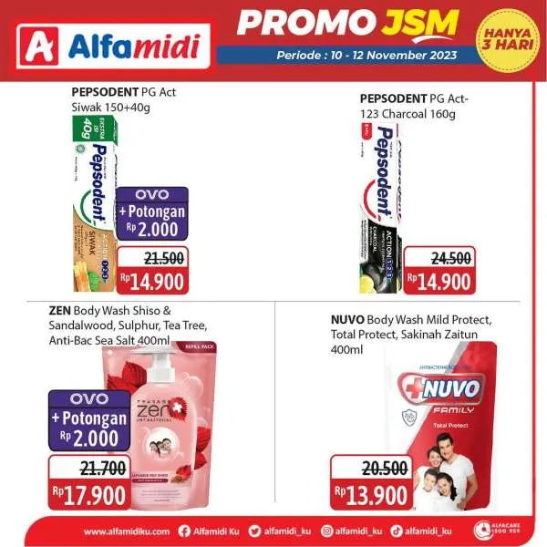 Promo JSM Alfamidi November 2023, Katalog Terbaru 10-12 November, Diskon Lebih Hemat, Belanja 3 Hari Promo, Potongan Harga Produk, Penawaran Spesial JSM 10-12 November, Promo Makanan dan Minuman, Harga Promo Produk Bersih-Bersih, Belanja Online Alfamidi Terbaru, Diskon OVO dan Kartu Debit Alfamidi 2023, Katalog Promo JSM Alfamidi, Promo Alfamidi November 2023