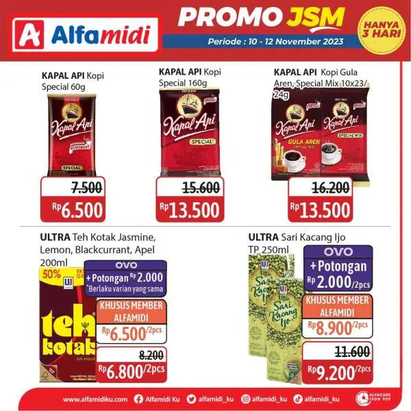 Promo JSM Alfamidi November 2023, Katalog Terbaru 10-12 November, Diskon Lebih Hemat, Belanja 3 Hari Promo, Potongan Harga Produk, Penawaran Spesial JSM 10-12 November, Promo Makanan dan Minuman, Harga Promo Produk Bersih-Bersih, Belanja Online Alfamidi Terbaru, Diskon OVO dan Kartu Debit Alfamidi 2023, Katalog Promo JSM Alfamidi, Promo Alfamidi November 2023