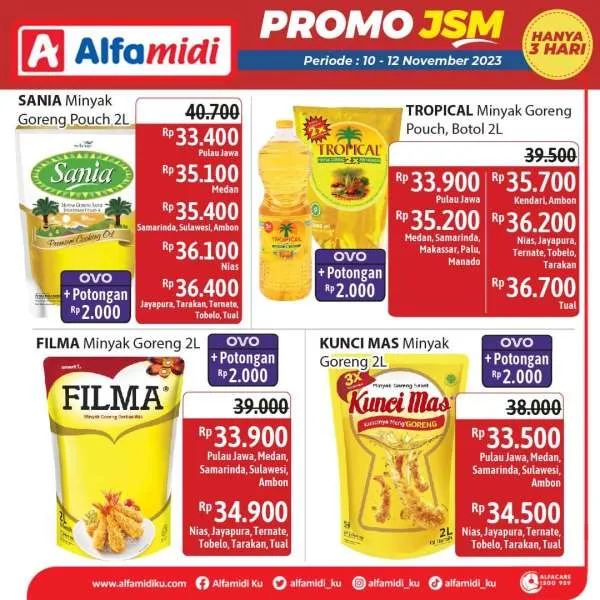 Promo JSM Alfamidi November 2023, Katalog Terbaru 10-12 November, Diskon Lebih Hemat, Belanja 3 Hari Promo, Potongan Harga Produk, Penawaran Spesial JSM 10-12 November, Promo Makanan dan Minuman, Harga Promo Produk Bersih-Bersih, Belanja Online Alfamidi Terbaru, Diskon OVO dan Kartu Debit Alfamidi 2023, Katalog Promo JSM Alfamidi, Promo Alfamidi November 2023