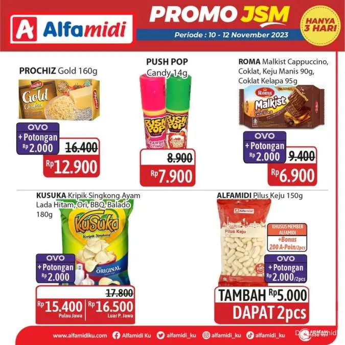 Promo JSM Alfamidi November 2023, Katalog Terbaru 10-12 November, Diskon Lebih Hemat, Belanja 3 Hari Promo, Potongan Harga Produk, Penawaran Spesial JSM 10-12 November, Promo Makanan dan Minuman, Harga Promo Produk Bersih-Bersih, Belanja Online Alfamidi Terbaru, Diskon OVO dan Kartu Debit Alfamidi 2023, Katalog Promo JSM Alfamidi, Promo Alfamidi November 2023