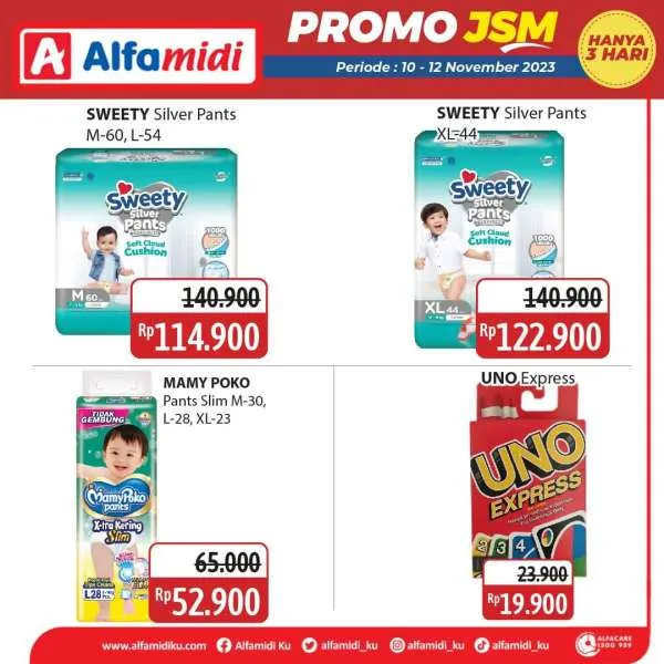 Promo JSM Alfamidi November 2023, Katalog Terbaru 10-12 November, Diskon Lebih Hemat, Belanja 3 Hari Promo, Potongan Harga Produk, Penawaran Spesial JSM 10-12 November, Promo Makanan dan Minuman, Harga Promo Produk Bersih-Bersih, Belanja Online Alfamidi Terbaru, Diskon OVO dan Kartu Debit Alfamidi 2023, Katalog Promo JSM Alfamidi, Promo Alfamidi November 2023