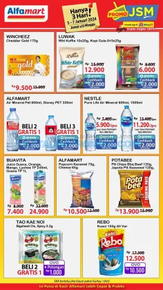 Katalog Promo JSM Alfamart Terbaru, Katalog Promo, JSM Alfamart, Katalog Promo Alfamart Terbaru, Promo JSM Alfamart 2024, Diskon Spesial Januari, Hemat Belanja Weekend, Belanja Murah di Alfamart, Penawaran Terbaik JSM Alfamart, Gratis Ongkir Alfagift, Produk Rumah Tangga Diskon, Promo Katalog Weekend, Belanja Cepat, Alfamart Terdekat Promo JSM