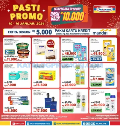 Promo JSM Indomaret, Diskon Weekend 12-16 Januari 2024, Belanja Hemat, Katalog Terbaru, Cashback, Produk Promo 7 Hari, Kartu Kredit Mandiri Diskon Rp5.000, Belanja Seru Akhir Pekan, Indomaret 12-16 Januari 2024, Kupon Potongan EKOR STRUK, Promo Heboh Minggu Ini, Serba Seru Indomaret, Diskon Kartu Debit BRI, Pesta Akhir Tahun Cashback, Cek Klik Indomaret Promo JSM 2024, Klik Indomaret, Indomaret, Promo Indomaret Terbaru, Katalog Promo JSM Indomaret, Katalog Terbaru Indomaret, Promo Terbaru, Promo JSM