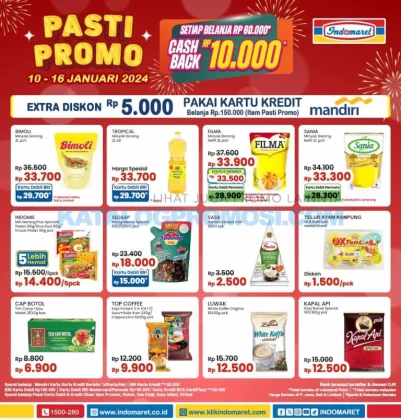 Promo JSM Indomaret, Diskon Weekend 12-16 Januari 2024, Belanja Hemat, Katalog Terbaru, Cashback, Produk Promo 7 Hari, Kartu Kredit Mandiri Diskon Rp5.000, Belanja Seru Akhir Pekan, Indomaret 12-16 Januari 2024, Kupon Potongan EKOR STRUK, Promo Heboh Minggu Ini, Serba Seru Indomaret, Diskon Kartu Debit BRI, Pesta Akhir Tahun Cashback, Cek Klik Indomaret Promo JSM 2024, Klik Indomaret, Indomaret, Promo Indomaret Terbaru, Katalog Promo JSM Indomaret, Katalog Terbaru Indomaret, Promo Terbaru, Promo JSM