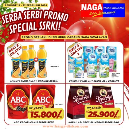 Promo Naga Swalayan, Promo JSM Naga Swalayan, Weekday Promo, Promo Awal Pekan, Katalog Naga Swalayan, Promo NAGA Swalayan, Katalog Promo, Awal Pekan, 19-22 Februari 2024, Diskon, Belanja Hemat, Beli 1 Gratis 1, Produk Pilihan, Promo Spesial, Promo JSM, Promo Naga Terbaru, promo minggu ini