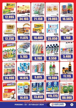 Katalog Hari Hari Swalayan, Promo Hari Hari Swalayan, Promo JSM, Promo Akhir Pekan, Weekend Promo, Promo HARI HARI, Akhir Pekan, KJSM, 22-25 Februari 2024, Diskon, Hemat, Belanja, Swalayan, Katalog Promo, Penawaran Spesial