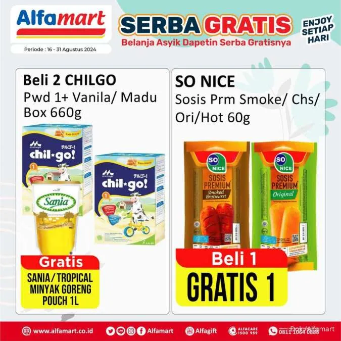 Promo Alfamart Serba Gratis Periode 16-31 Agustus 2024