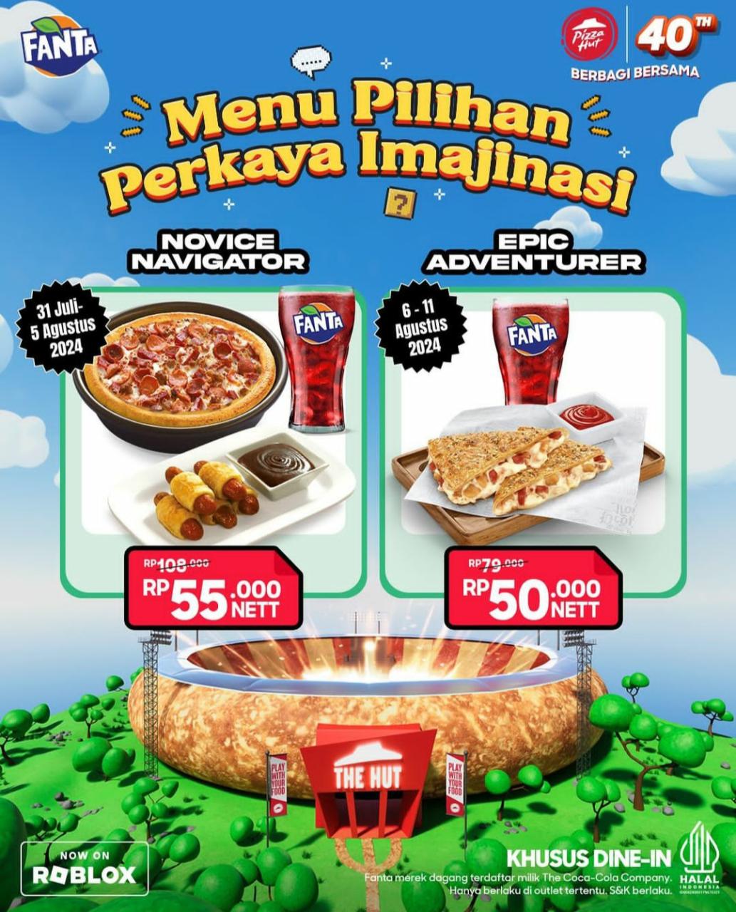 Promo Pizza Hut x Roblox The Hut edisi Kemerdekaan Agustus 2024