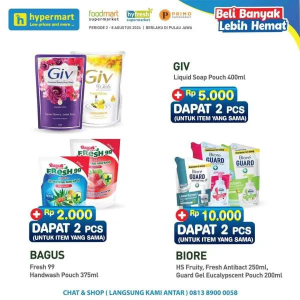 Promo Hypermart Beli Banyak Lebih Hemat Periode 2-8 Agustus 2024