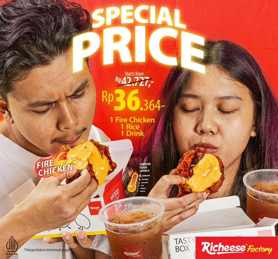 Promo Kemerdekaan Richeese Factory Agustus 2024 harga spesial