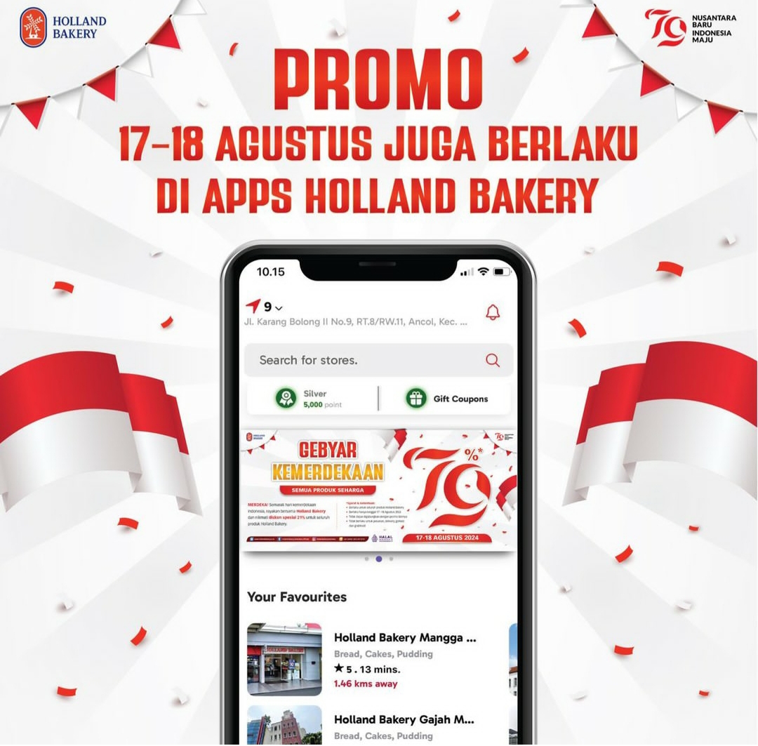 Promo Holland Bakery edisi Kemerdekaan Indonesia HUT RI ke-79