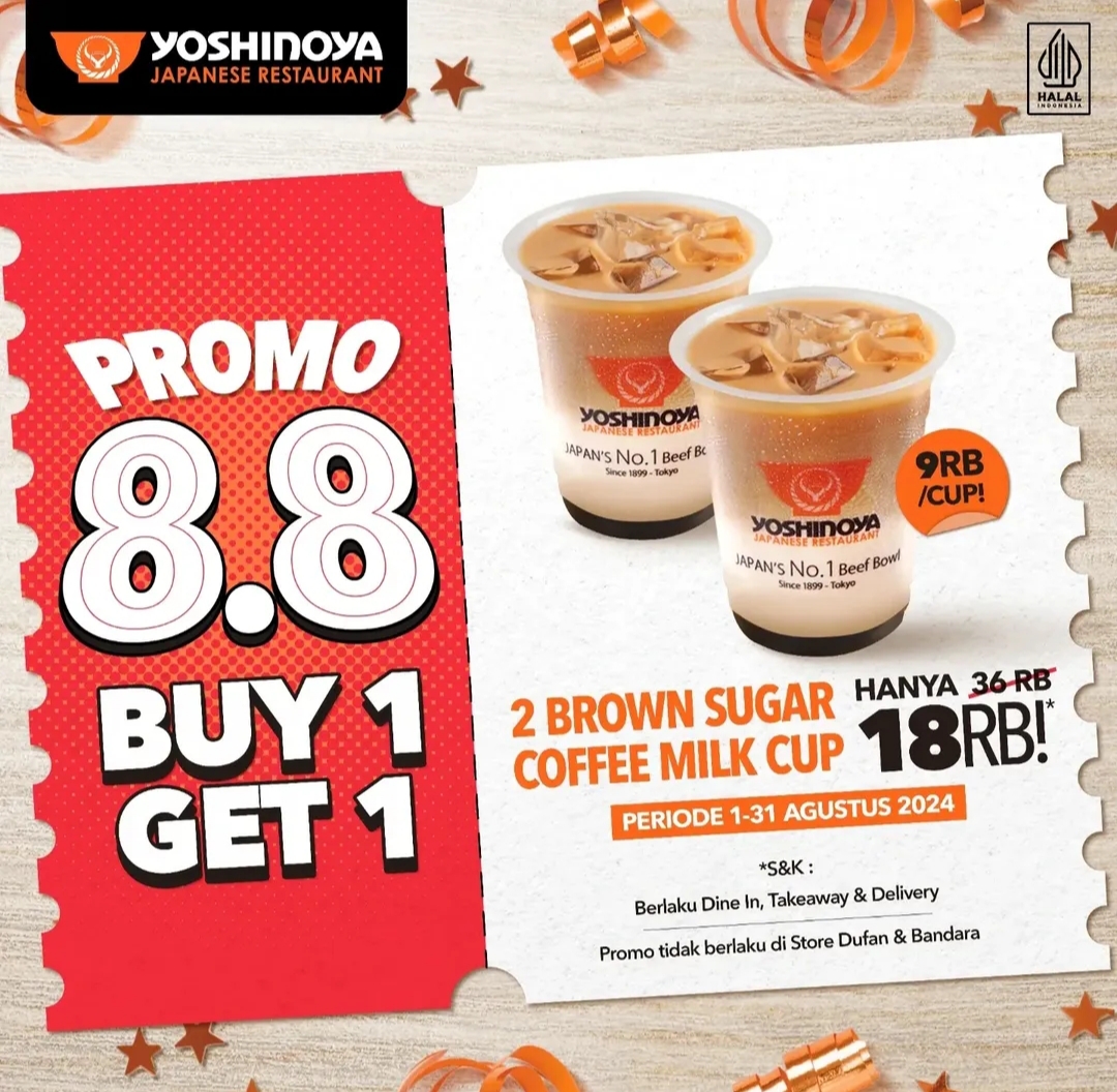 Promo 8.8 Yoshinoya Agustus 2024