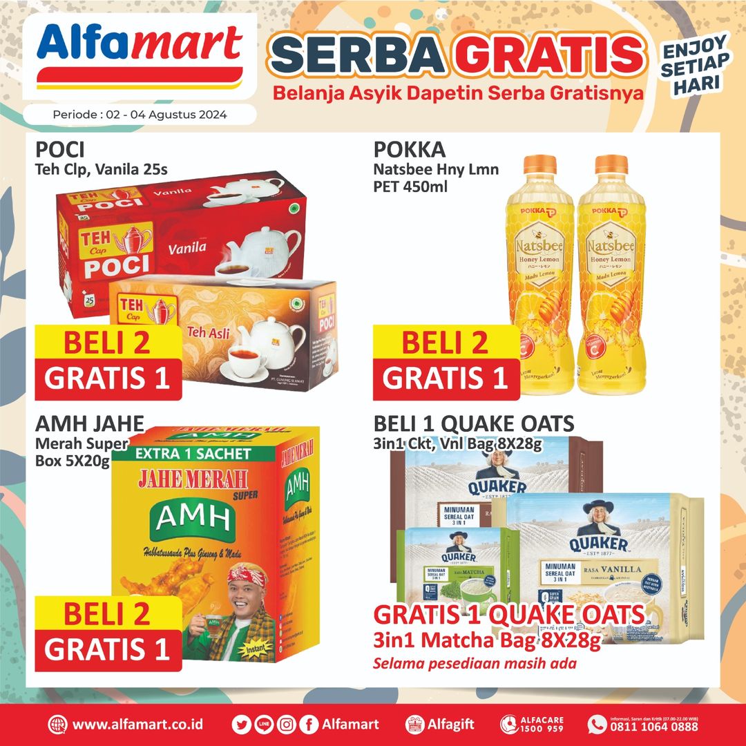 Promo Alfamart Serba Gratis Periode 2-4 Agustus 2024