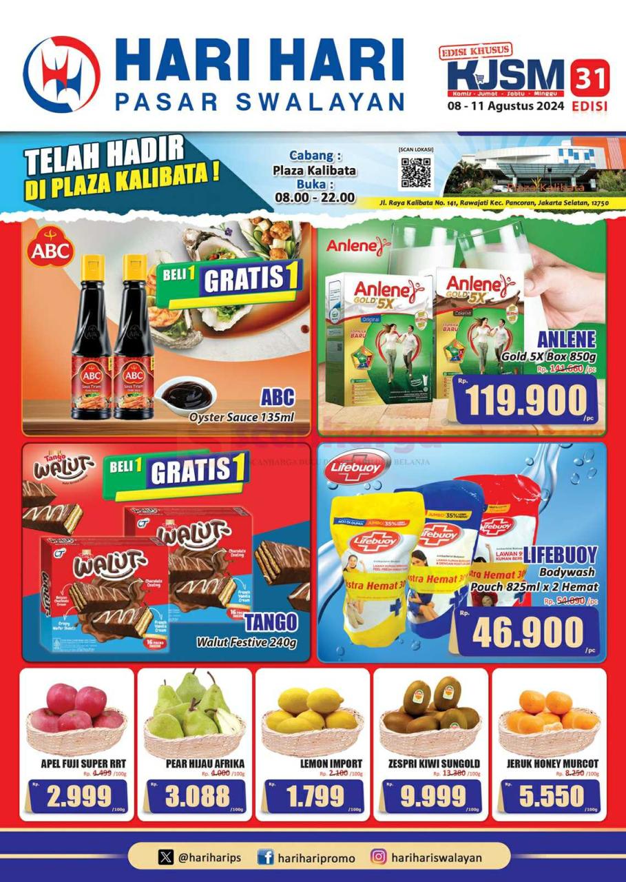 Katalog Promo JSM Hari Hari Swalayan 8 - 11 Agustus 2024 1