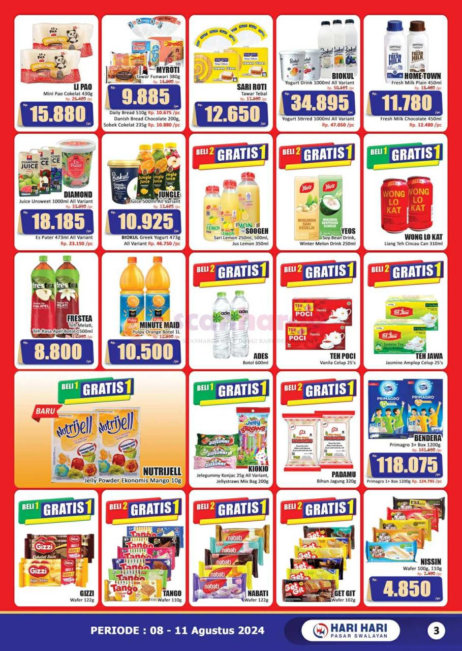 Katalog Promo JSM Hari Hari Swalayan 8 - 11 Agustus 2024 3