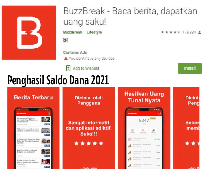 Daftar situs web yang terbukti memberikan saldo dana gratis