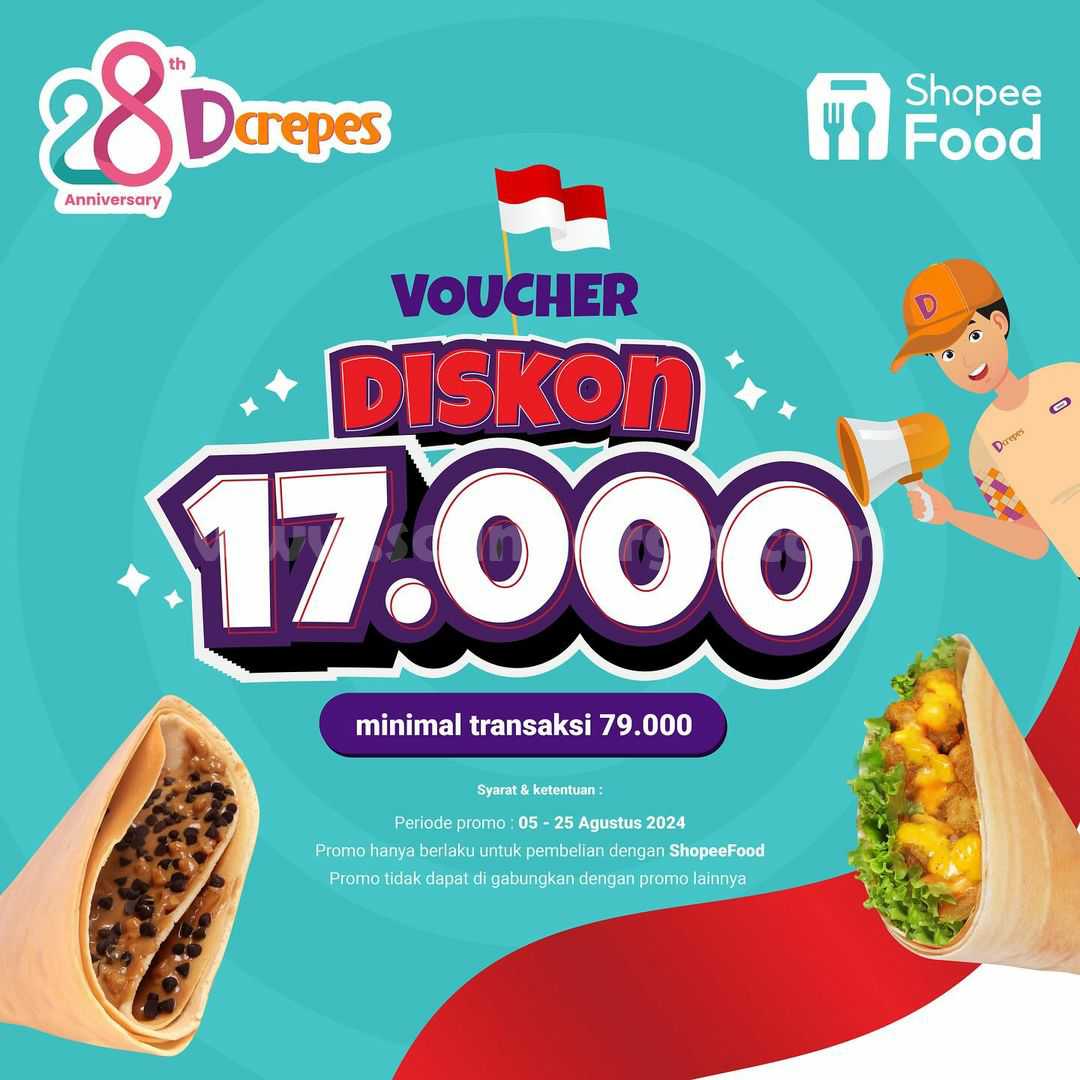 Promo DCREPES SHOPEEFOOD Spesial MERDEKA Voucher Diskon 17.000