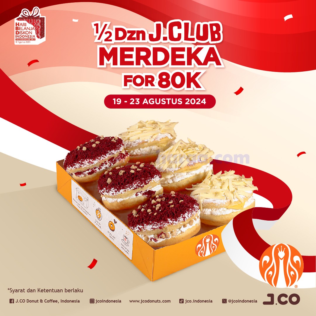 Promo JCO DONUTS Harga Spesial 6 JClub Hanya Rp. 80.000