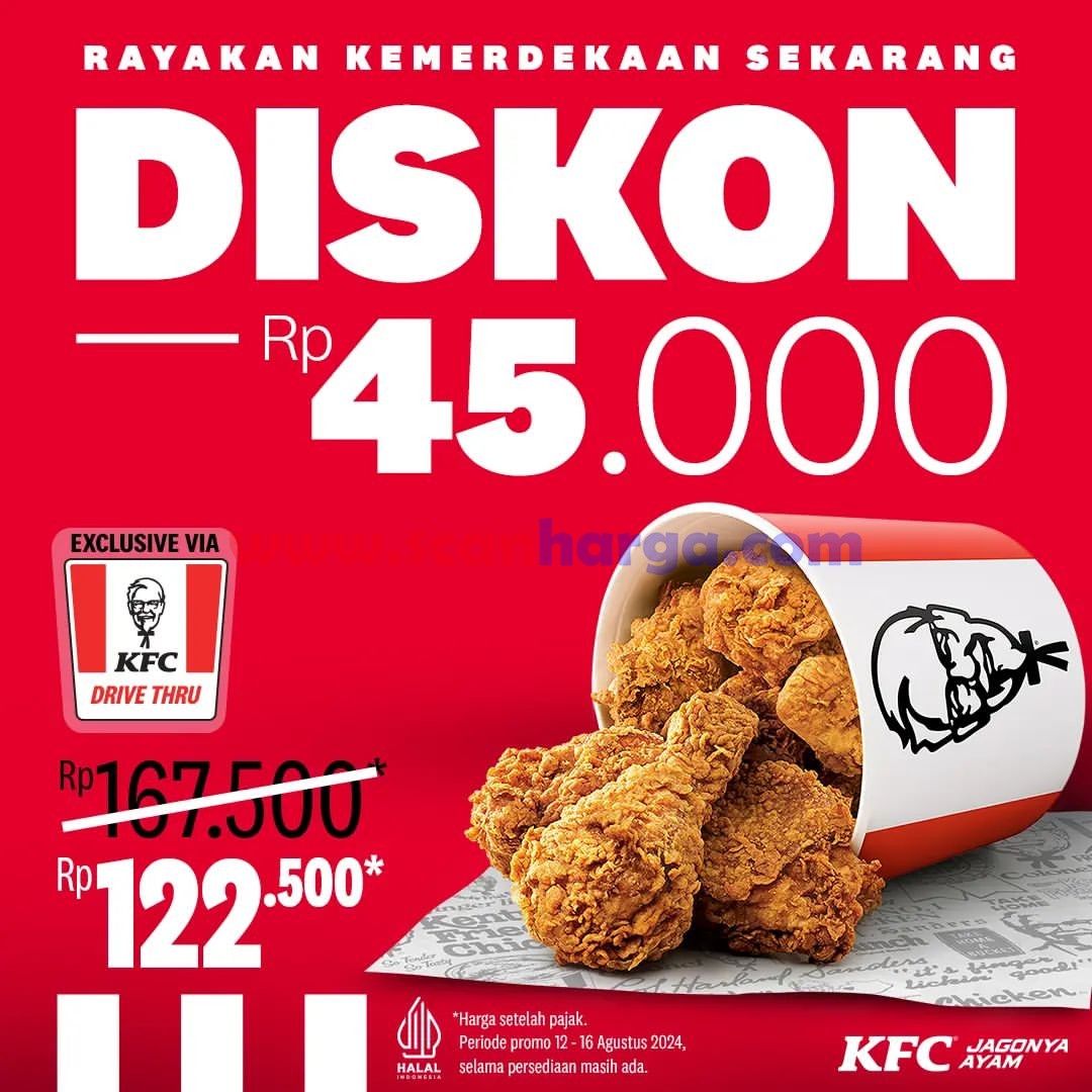 Promo KFC MERDEKA - DISKON Spesial Rp. 45.000