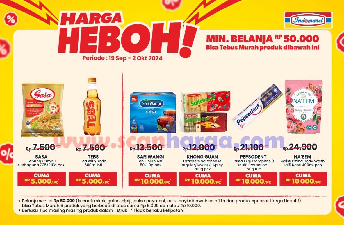 Indomaret Harga Heboh 19 September - 2 Oktober 2024 1