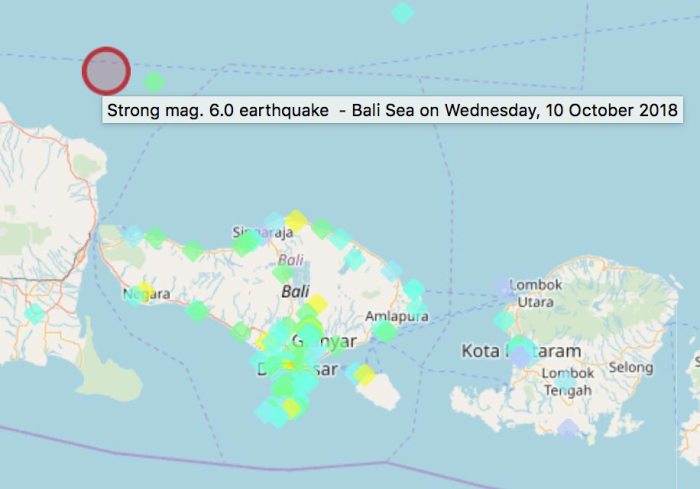 Gempa Bali hari ini