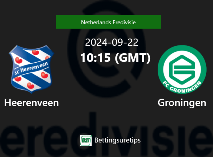 Heerenveen vs Groningen