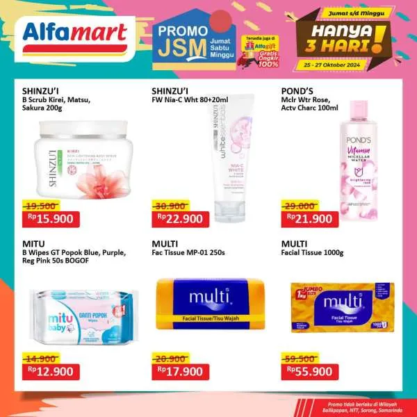 Promo JSM Alfamart Periode 25-27 Oktober 2024