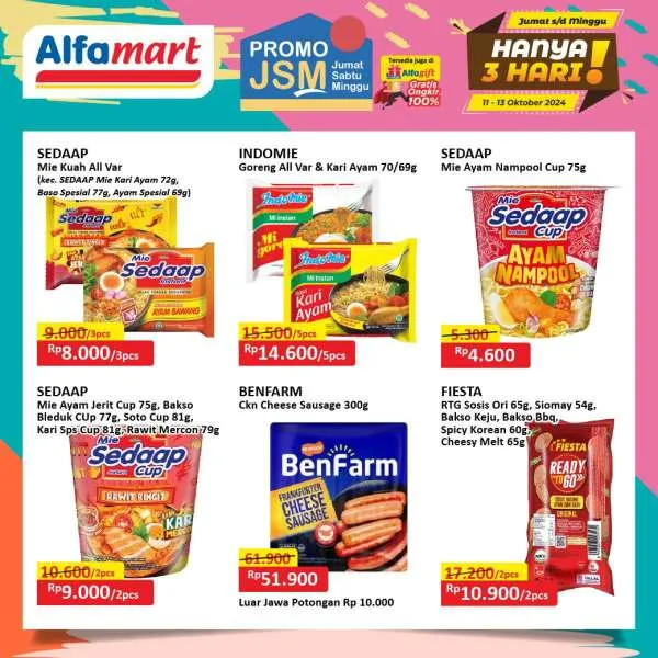 Promo JSM Alfamart Weekend 11-13 Oktober 2024