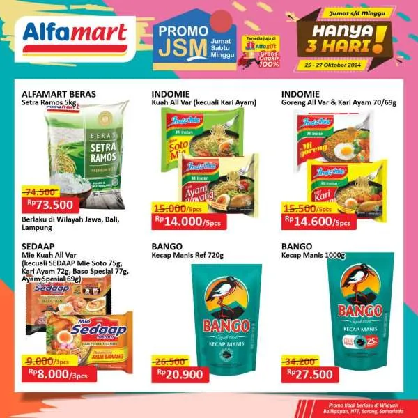 Promo JSM Alfamart Periode 25-27 Oktober 2024