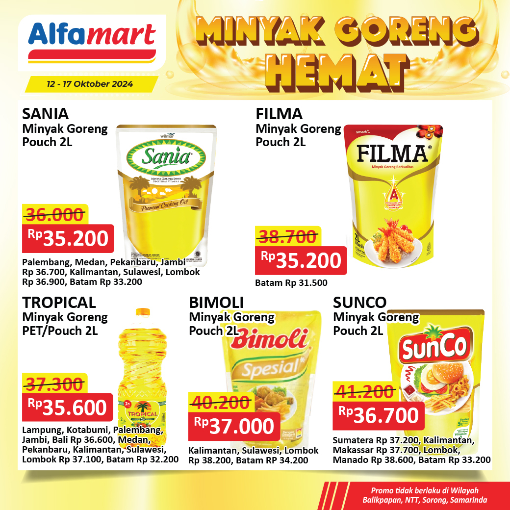 Promo Minyak Goreng Hemat di Alfamart 12-17 Oktober 2024