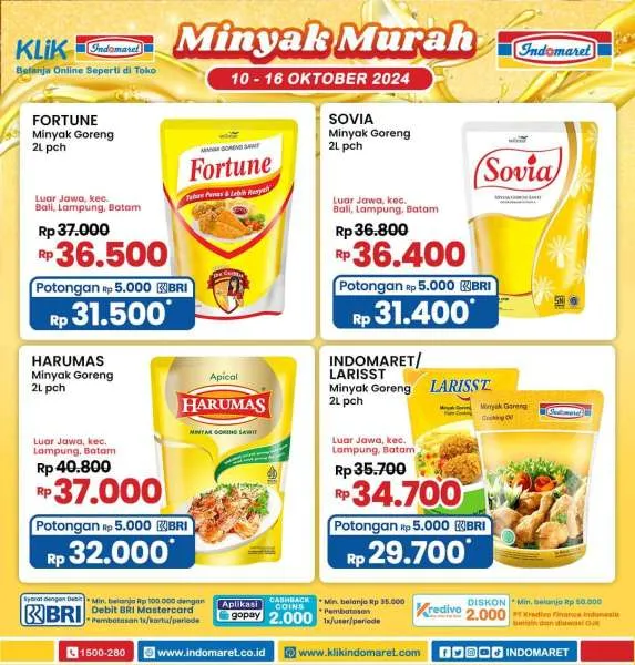 Promo Minyak Goreng Murah di Indomaret 10-16 Oktober 2024