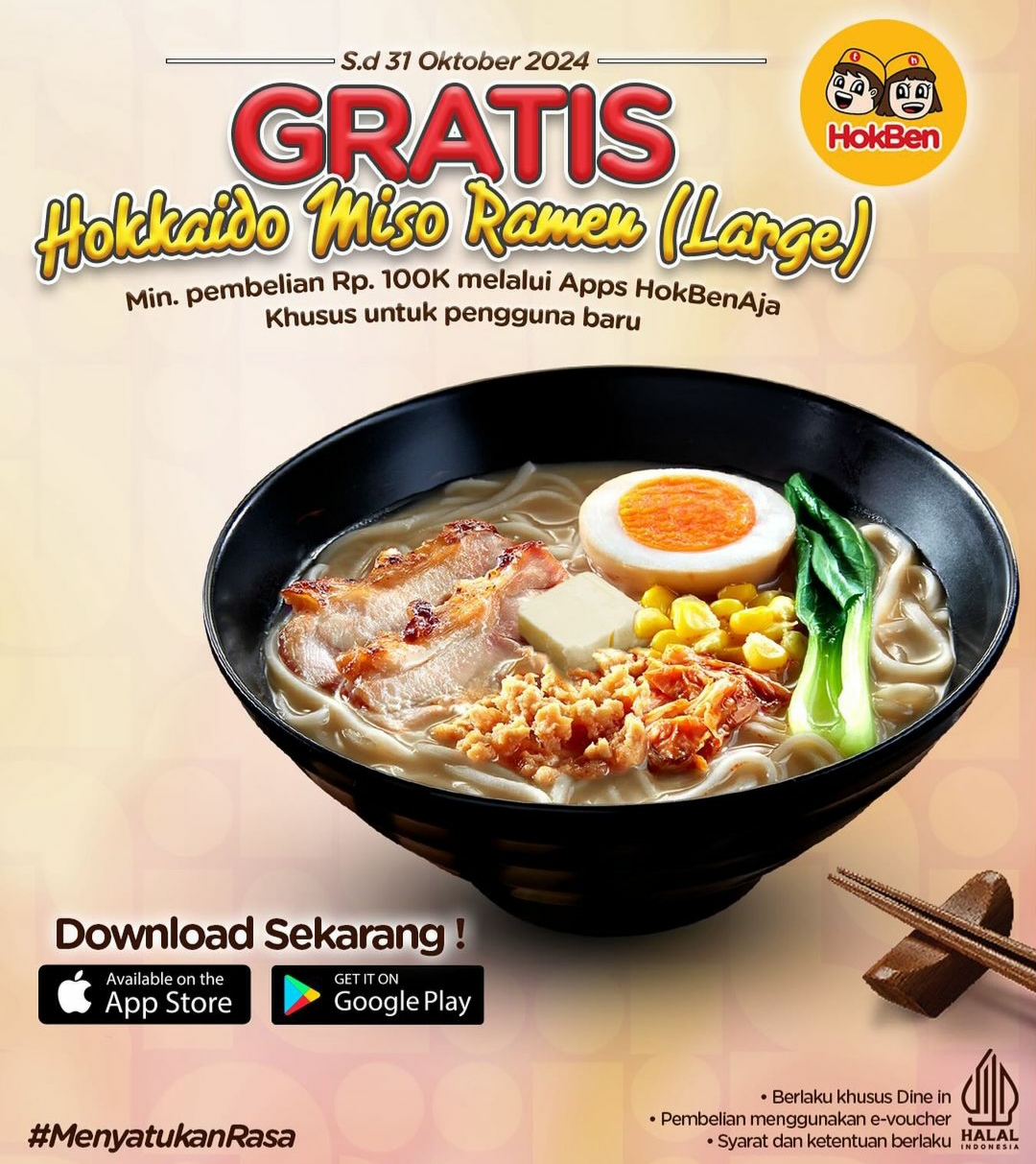 Promo Hokben Gratis ramen large