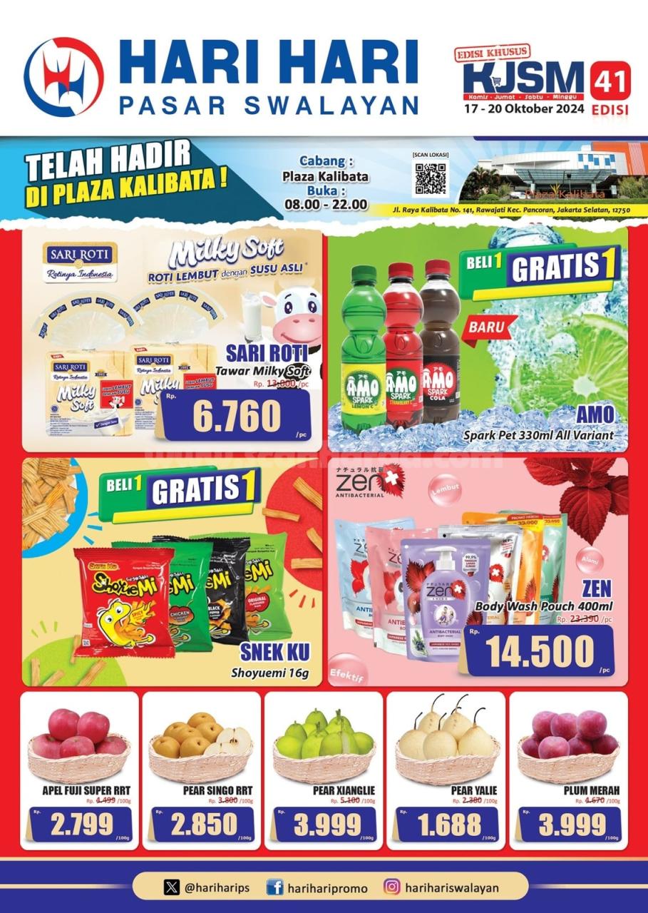 Katalog Promo JSM Hari Hari Swalayan 17 - 20 Oktober 2024 1