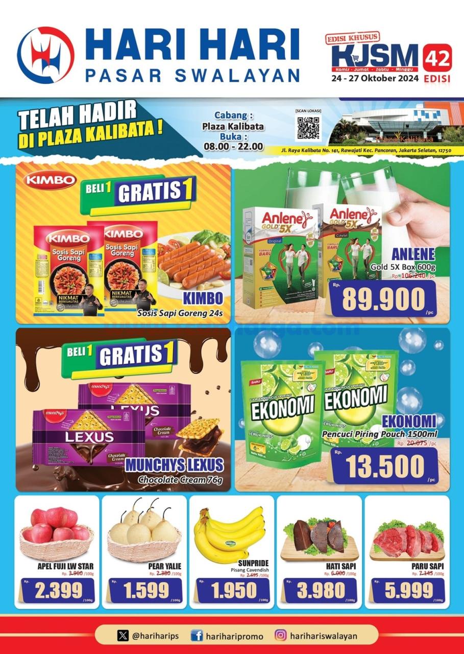 Katalog Promo JSM Hari Hari Swalayan 24 - 27 Oktober 2024 1