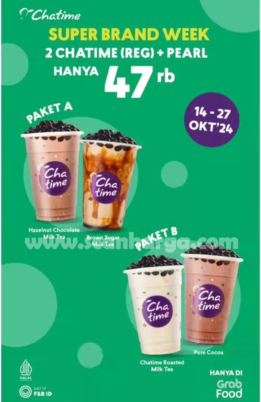 Promo Chatime Weekend 18 - 20 Oktober 2024