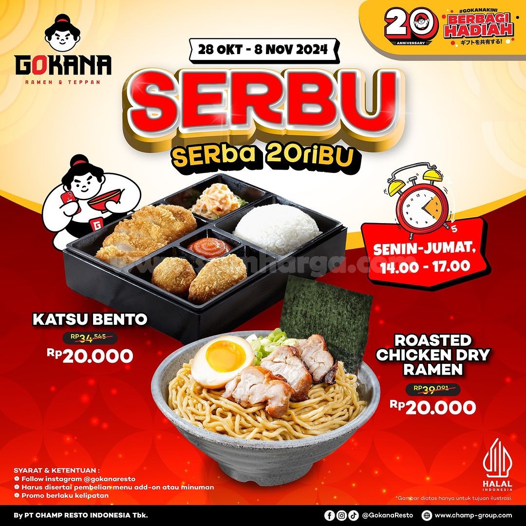 Promo GOKANA SERBU SEMUA SERBA RP 20RIBU