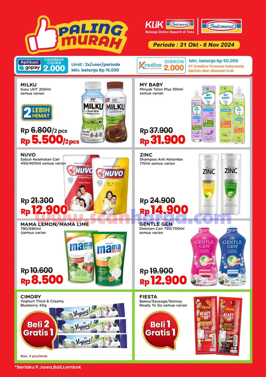 Promo Indomaret Paling Murah 31 Oktober - 6 November 2024