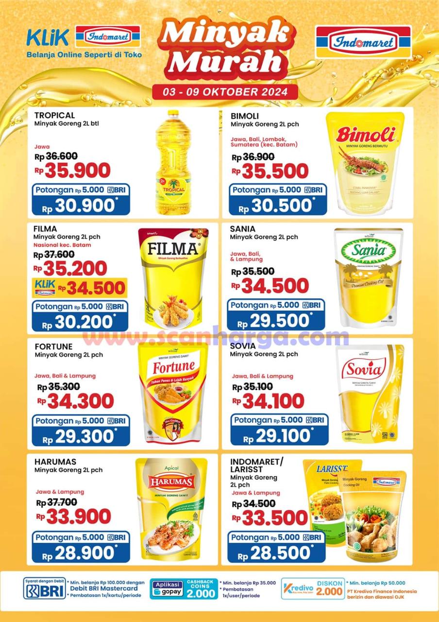 Promo Indomaret Semarak Minyak Murah 3 - 9 Oktober 2024