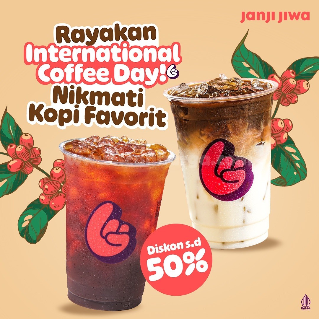 Promo KOPI JANJI JIWA HARI KOPI SEDUNIA BELI 1 GRATIS 1