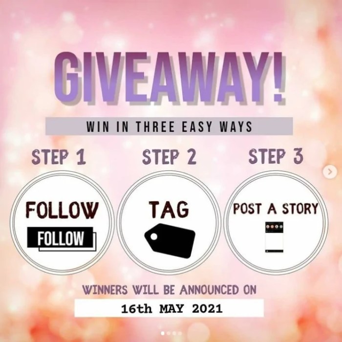 Cara menang giveaway di ig