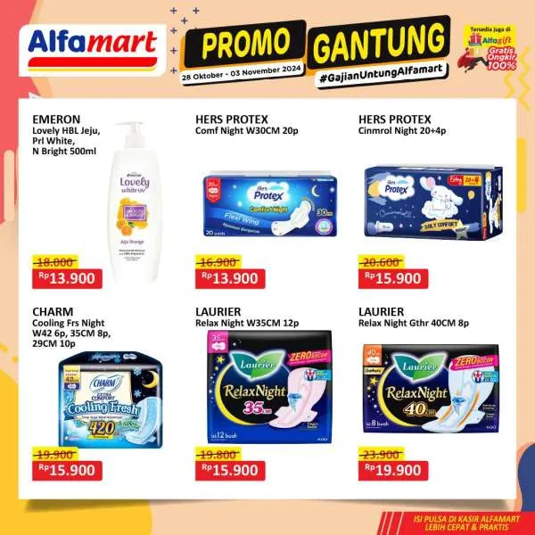 Promo Alfamart Gantung Periode 28 Oktober-3 November 2024