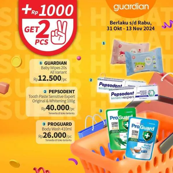 Promo Guardian Super Hemat Periode 31 Oktober-13 November 2024