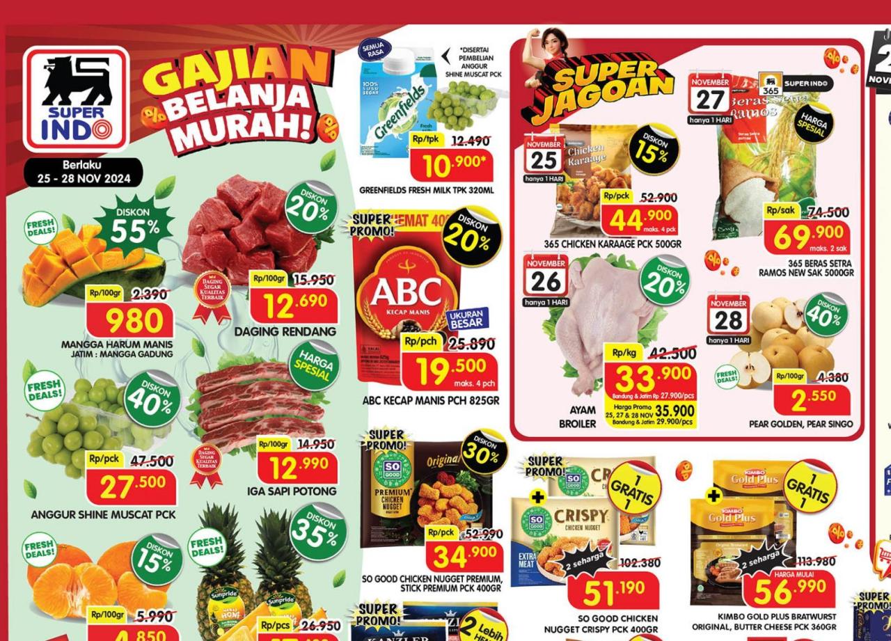 Promo Superindo Weekday Gajian 25-28 November 2024