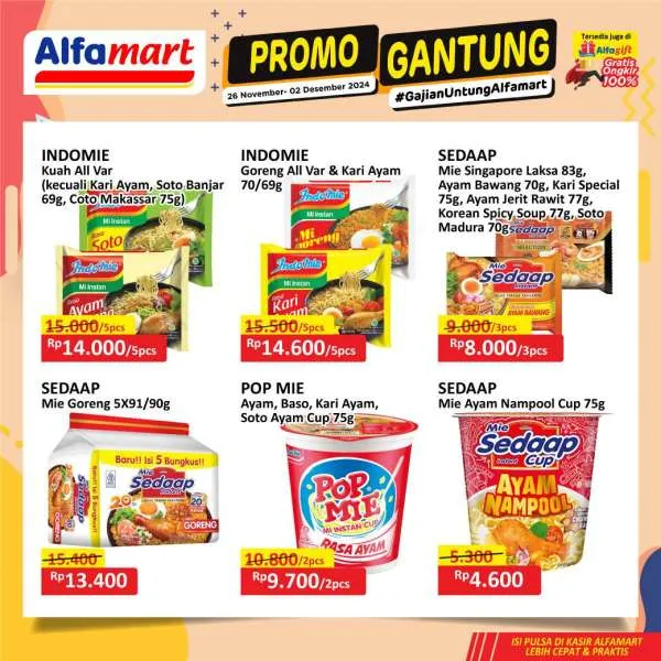 Promo Alfamart Gantung Periode 26 November-2 Desember 2024