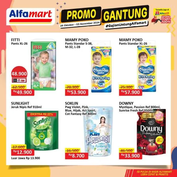 Promo Alfamart Gantung Periode 28 Oktober-3 November 2024