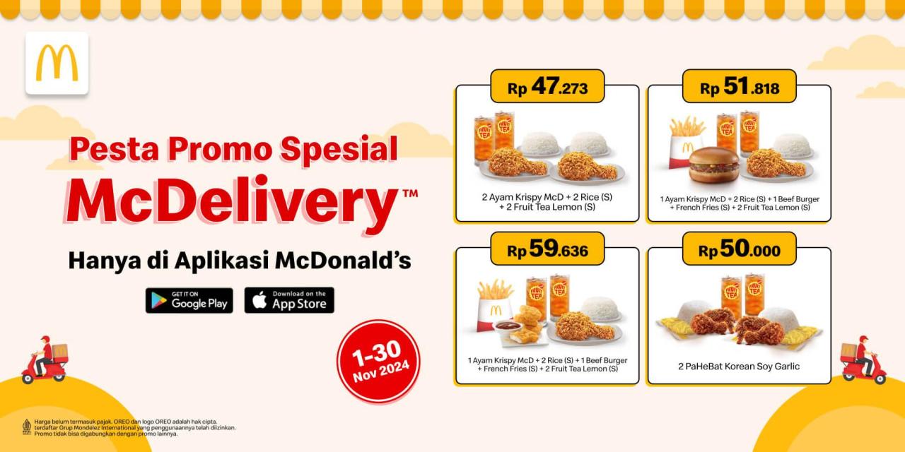 promo special mcdelivery mcd