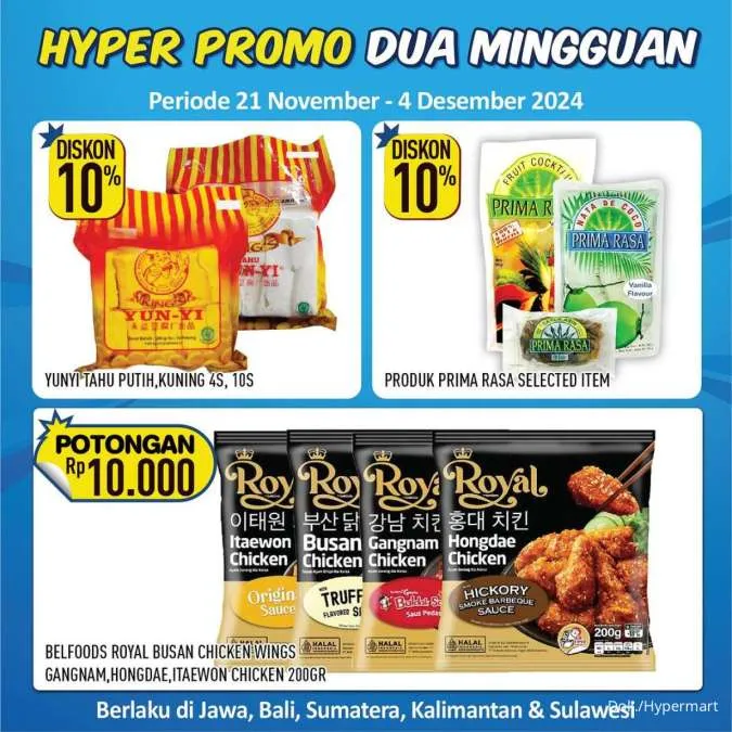 Promo Hypermart Dua Mingguan Periode 21 November-4 Desember 2024