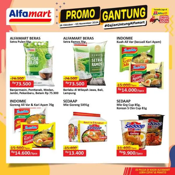 Promo Alfamart Gantung Periode 28 Oktober-3 November 2024