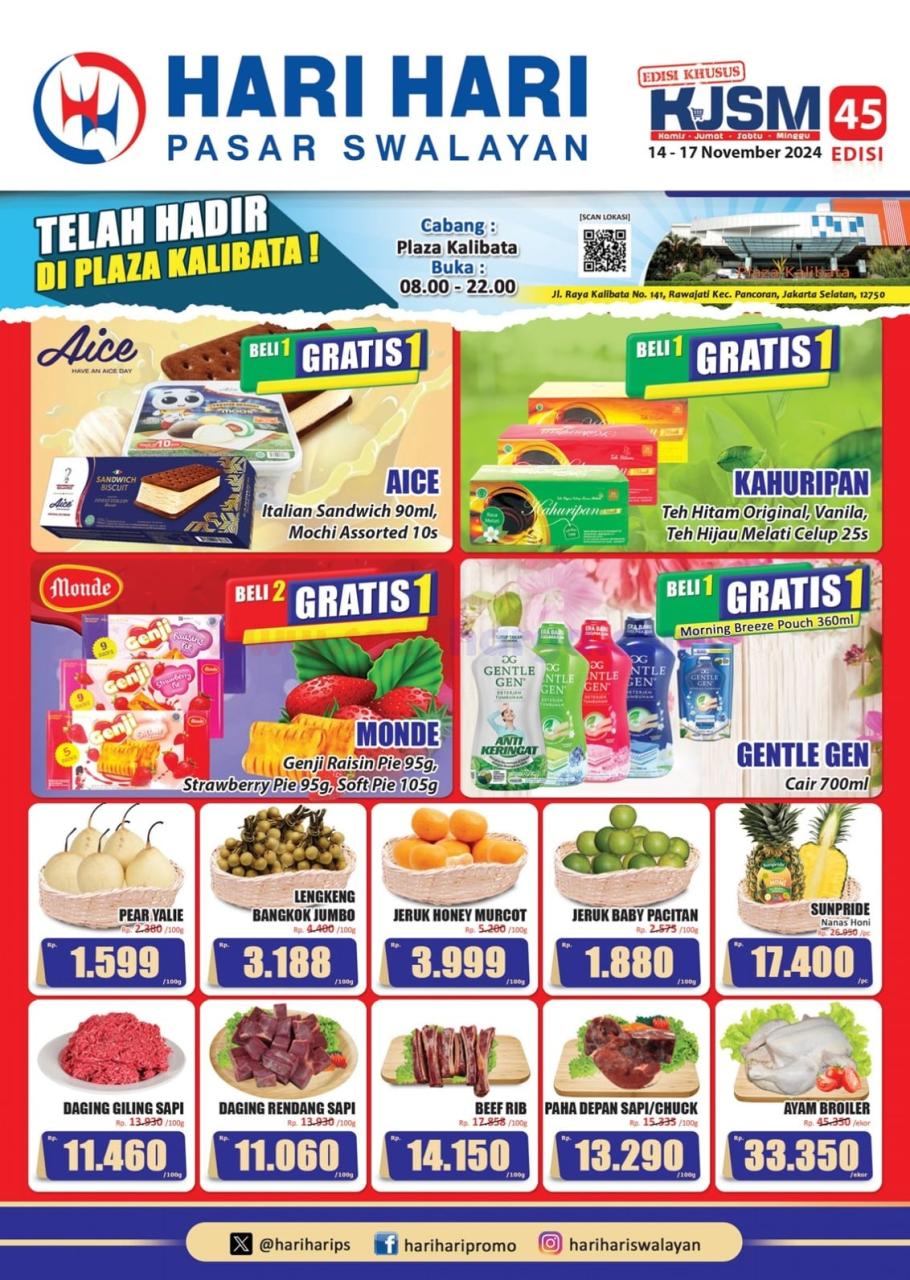 Katalog Promo JSM Hari Hari Swalayan 14 - 17 November 2024 1