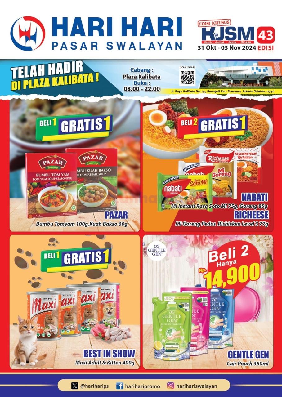 Katalog Promo JSM Hari Hari Swalayan 31 Oktober - 3 November 2024 1